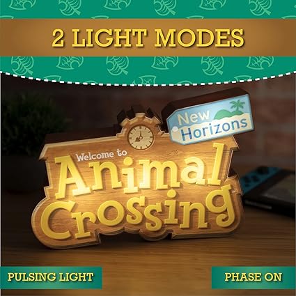 Paladone PP8377NN Animal Crossing Logo Light with Two Light Modes