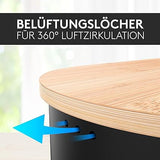 Vezato Bread Box -Sustainable Bread Bin for Long Freshness Black