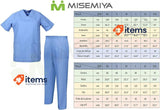 MISEMIYA Uniforms Unisex Scrub Set in White, Size 3XL Adult Medical Pants
