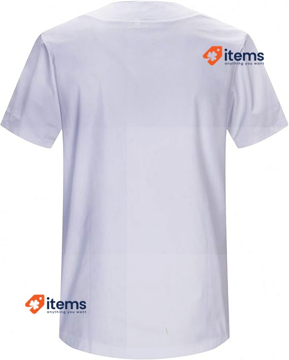 MISEMIYA Uniforms Unisex Scrub Set in White, Size 3XL Adult Medical Pants