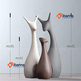 UVAN ART  Ceramic horn decoration Family of three ceramic ornaments Deer
