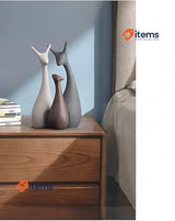 UVAN ART  Ceramic horn decoration Family of three ceramic ornaments Deer