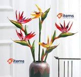 Rikyo 3pcs Large Bird of Paradise 29" Permanent Imitating Tropical Plants Red