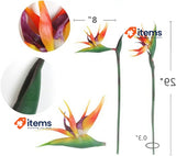 Rikyo 3pcs Large Bird of Paradise 29" Permanent Imitating Tropical Plants Red