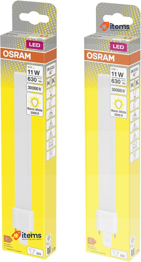 OSRAM DULUX S11 LED lamp for G23 base, 6 watt, 630 lumen, warm white (3000K) 11W