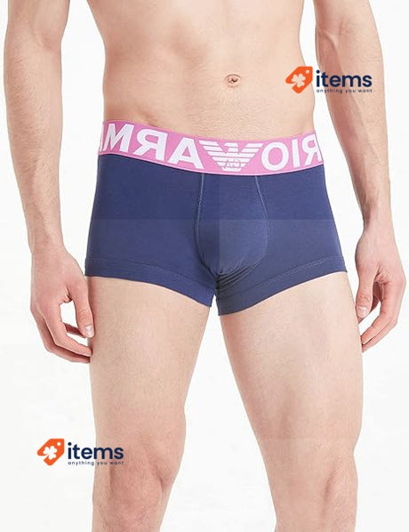 Emporio Armani Men's Pyjamas Blue Underwear Megalogo Pajamas Patriot