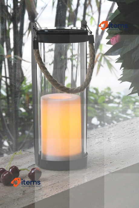 Luceco Solar LED Lantern, Impemeable IP44 Lamp Lights Outdoor Garden Decorative