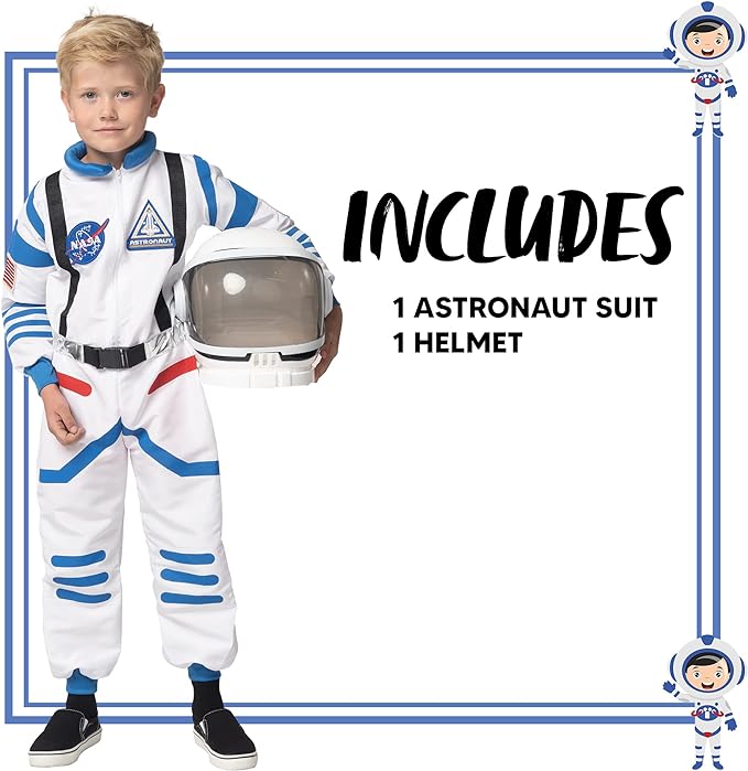 Spooktacular Creations Halloween Child Unisex White Astronaut Costume XS