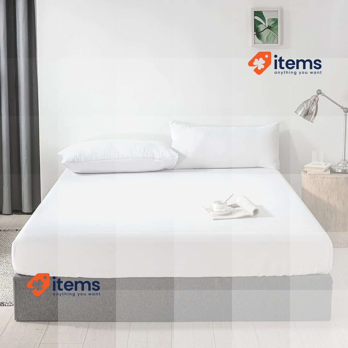 Good Nite Fitted Sheet 160 x 200 cm, White, Polyester, 30 cm, Extra Deep, Soft