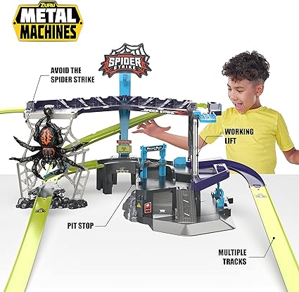 Metal Machines Spider Strike Playset Cars Race Track (Spider) Free Packaging