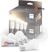 Philips Hue White Smart Bulb LED 4 Pack [E27 Edison Screw] - 800 Lumens