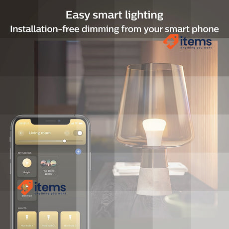 Philips Hue White Smart Bulb LED 4 Pack [E27 Edison Screw] - 800 Lumens