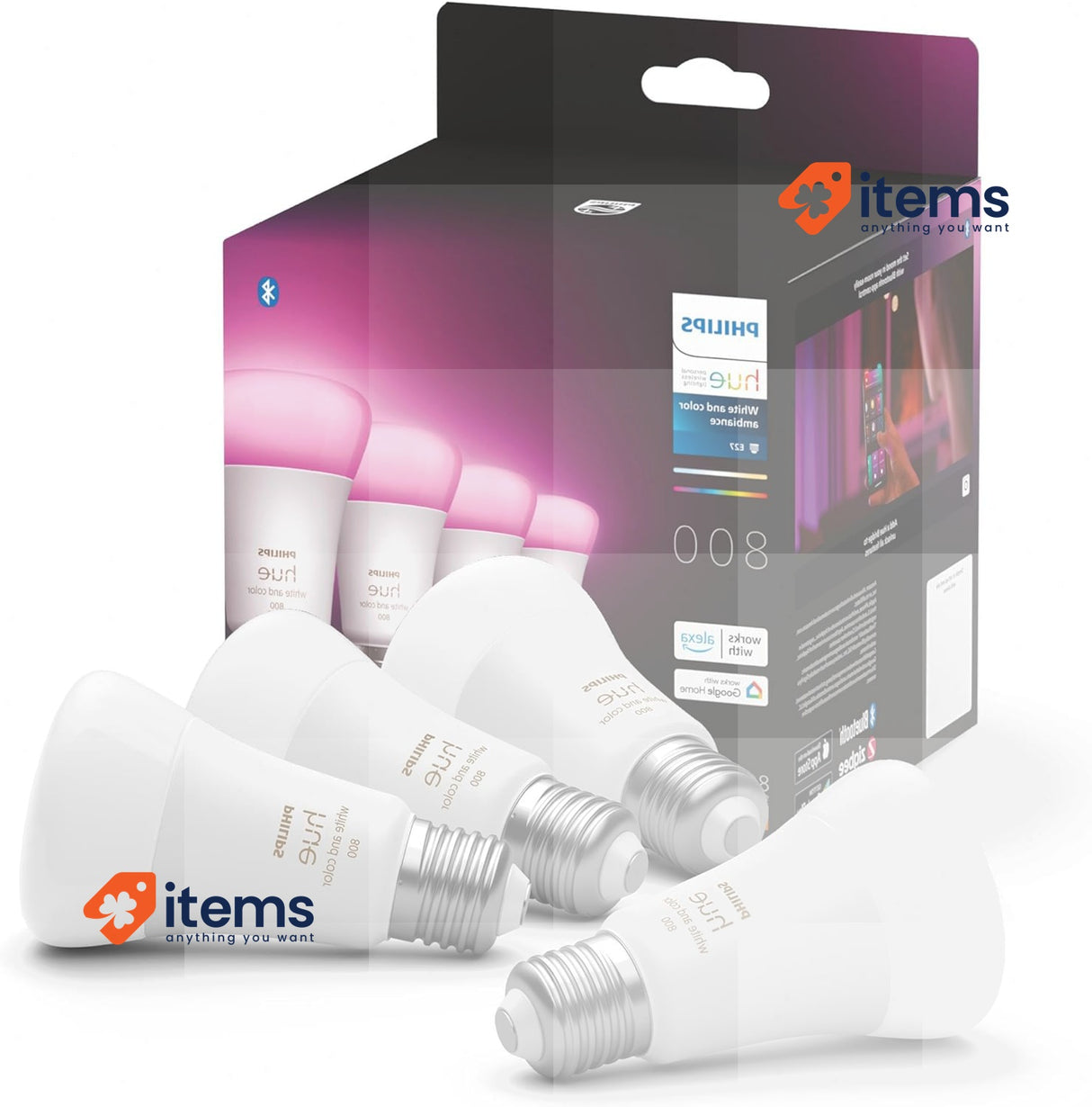 Philips Hue New White and Colour Ambiance Smart 60W E27 Bulb 4 800 Lumen Edison