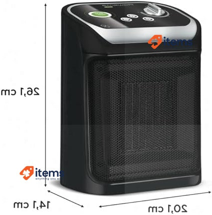 Rowenta SO9266 Mini Excel Eco Safe Fan Heater | 2 Power Levels Black