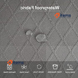 SHENGYIJING Stretch Diamond lattice Chair Seat Covers, Waterproof Light Gray