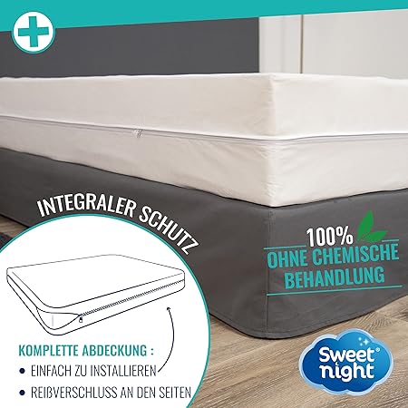 Sweetnight Full Mattress Cover Anti-Bed Bug 90 x 190/200 cm White