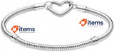 PANDORA Heart Closure Snake Bracelet 925 Sterling Silver Size: 16cm Moments S No