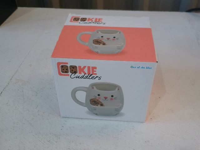 outoftheblue Cat Coffee Mug w/ Biscuit Compartment Kitten Cup Coffee Cup White