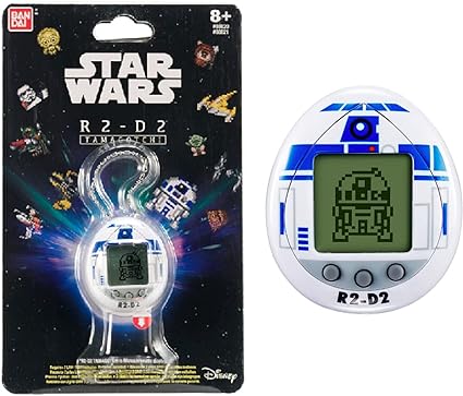 Tamagotchi 88821 Star Wars R2D2 Virtual Pet & Key Chain-(White), Multicolour