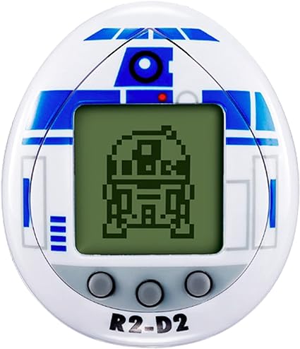 Tamagotchi 88821 Star Wars R2D2 Virtual Pet & Key Chain-(White), Multicolour