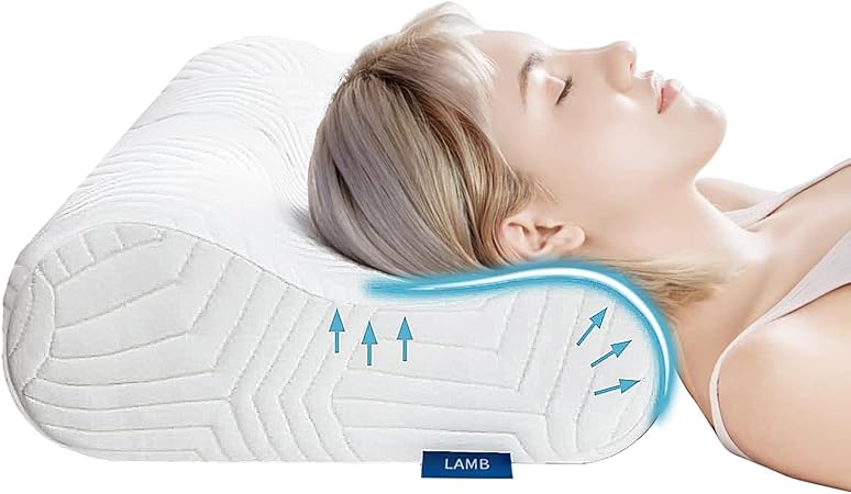 LAMB Height-adjustable memory foam pillow White