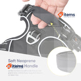 HEELE Dog Harness Black Medium No Pull Vest Soft Handle Reflective Outdoor M