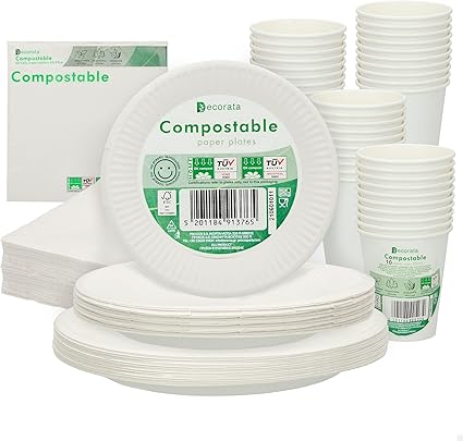 Aktive 71347 – Procos Eco-friendly and Biodegradable Disposable Dinnerware Set