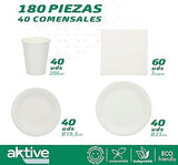 Aktive 71347 – Procos Eco-friendly and Biodegradable Disposable Dinnerware Set