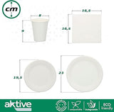 Aktive 71347 – Procos Eco-friendly and Biodegradable Disposable Dinnerware Set