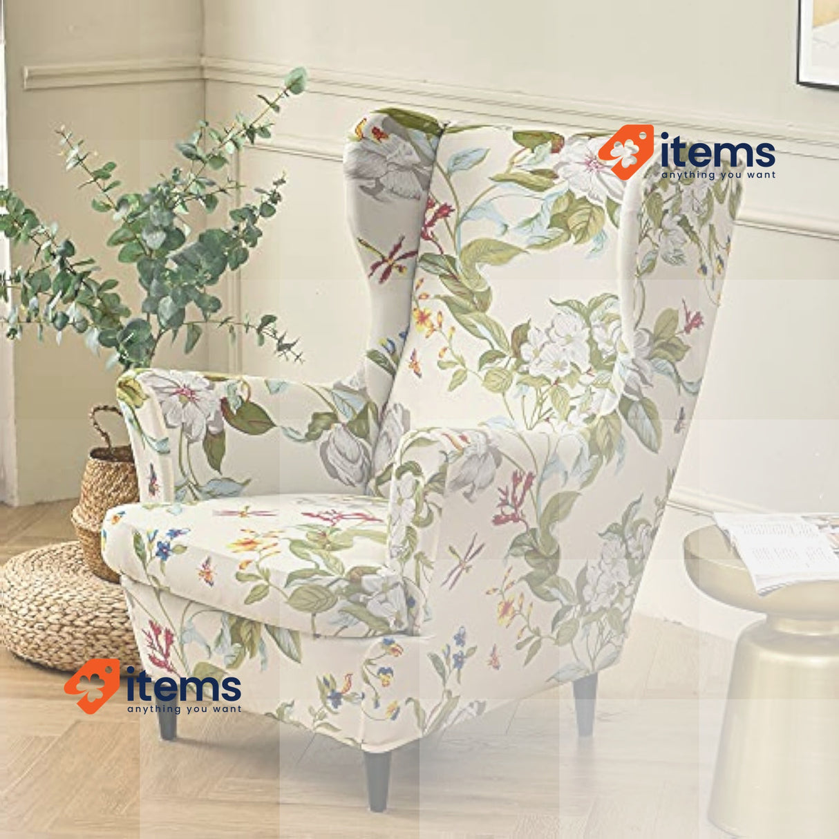 Highdi Wingback Chair Covers 2 Piece Stretch Wing Chair Slipcover