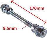 cyclingcolors REAR WHEEL AXLE 3/8 inch x 170mm Bicycle UNIVERSAL Axle