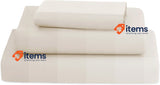 Poligino Microfibre Bed Sheet Blue Double 4 - Piece Linen Set Fitted Pillowcases