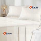 Poligino Bed Sheets 3 Piece Sheet Set Fitted, Flat Sheet Pillowcase 90x190/200