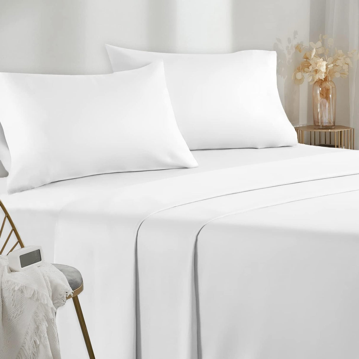 Poligino Double Bed Sheets 150 4-Piece White