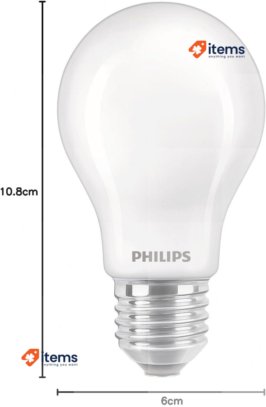 Philips LED Lampadina Drop, 100W, E27, White Hot Light, Dimmable