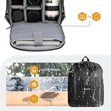 TARION Camera Bag DSLR Camera Backpack with Waterproof Raincover Black TB-M