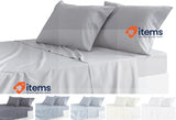 Todocama 4 Piece Bedding Set, Fitted Sheet, Flat Sheet, 2 Pillowcases