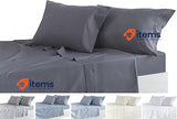 Todocama Bed Sheets Cama 150 - 150x190/200 Cm, Dark Grey 4 Piece Bedding 80 cm
