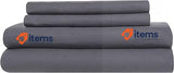 Todocama Bed Sheets Cama 150 - 150x190/200 Cm, Dark Grey 4 Piece Bedding 80 cm