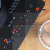 Cecotec Full Crystal Onyx Portable Induction Hob, 2000 W, EU Plug Enamelled Cm