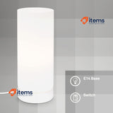 Briloner Leuchten Table Lamp with Cable Switch, 1 x E14, Max. 25 W, White 250 mm