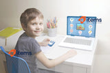 LEXIBOOK, Educational and Bilingual Laptop Spanish/English White/Blue