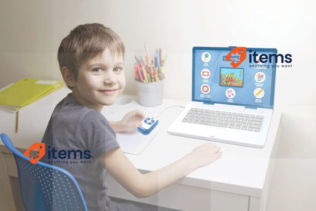 LEXIBOOK, Educational and Bilingual Laptop Spanish/English White/Blue