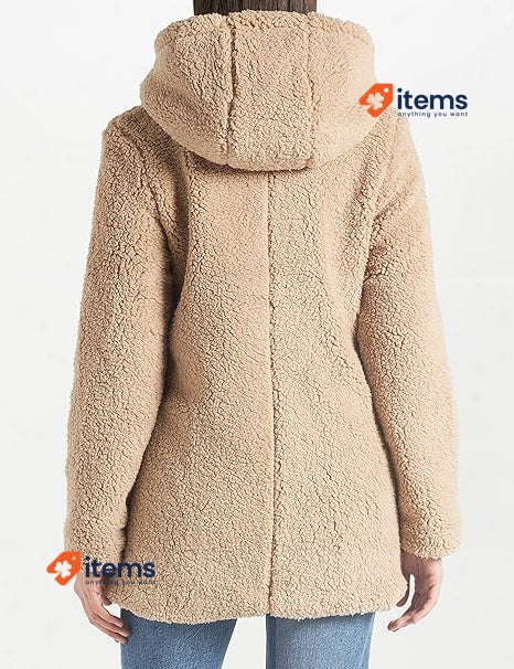 URBAN CLASSICS Women's Sherpa Cardigan Breathable Jacket Size 3XLarge Taupe