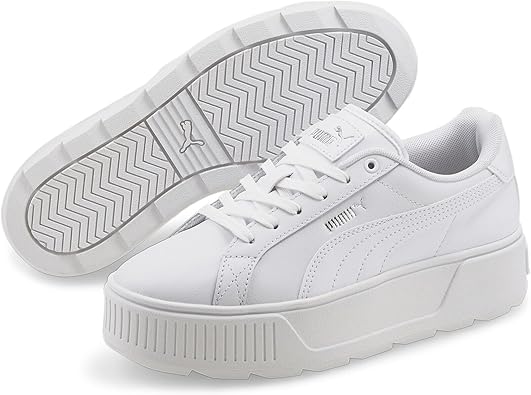 Puma Karmen, Women's Sports Shoes, Puma White Puma White Puma Silver, 39 EU