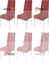 Poligino 6 Piece Waterproof Chair Cover Comfortable Burgunday