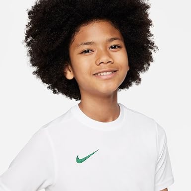 Nike Soccer Jersey Y Nk Df Park Vii Jsy Ss, White/Pine Green, BV6741-101, XS