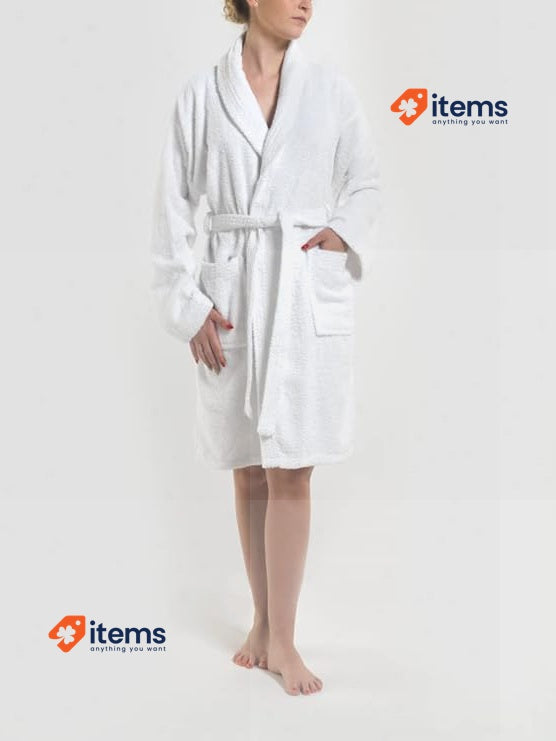 Top Towel Unisex Bathrobe - Shower Robe for Men or Women 100% Cotton 500 g/m2