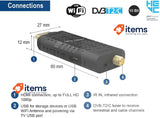 Edision NANO T265+ Terrestrial and Cable HDMI dongle Receiver Black