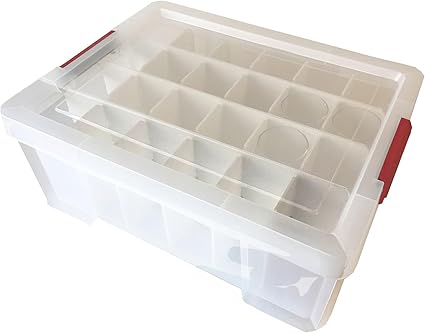 Sundis Transparent plastic storage box 27L, For Glass storage, 50Lx39Wx20H